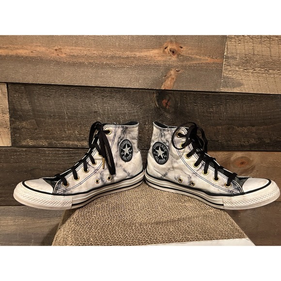 Converse Chuck Taylor‎ All Star High Top Womens Shoes M6 W8 Black Tie Dye - Picture 1 of 8